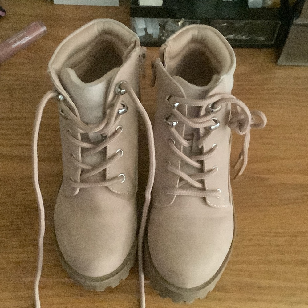 Marc Fisher Kids Pink Lace-Up Boots